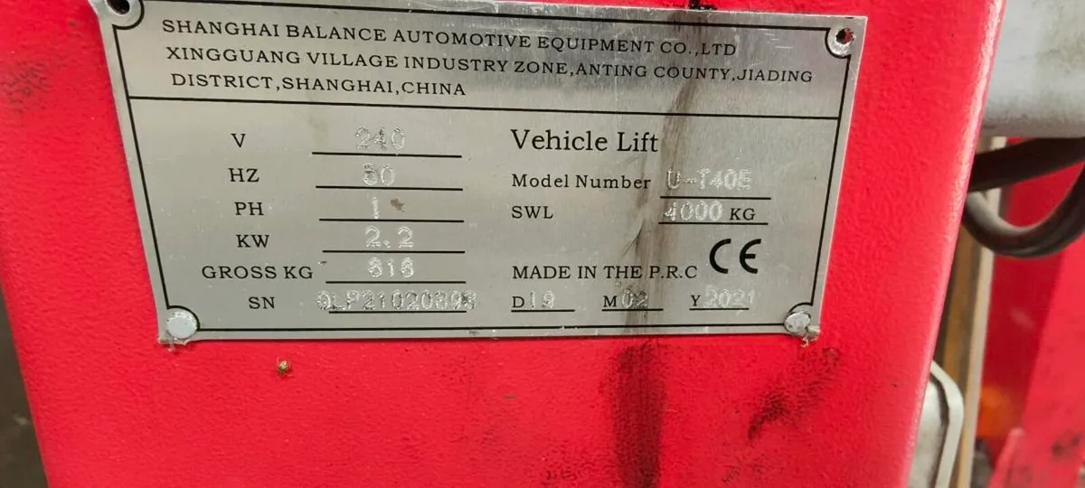 Used PITZONE T40E 2-post lift for sale - Image 4