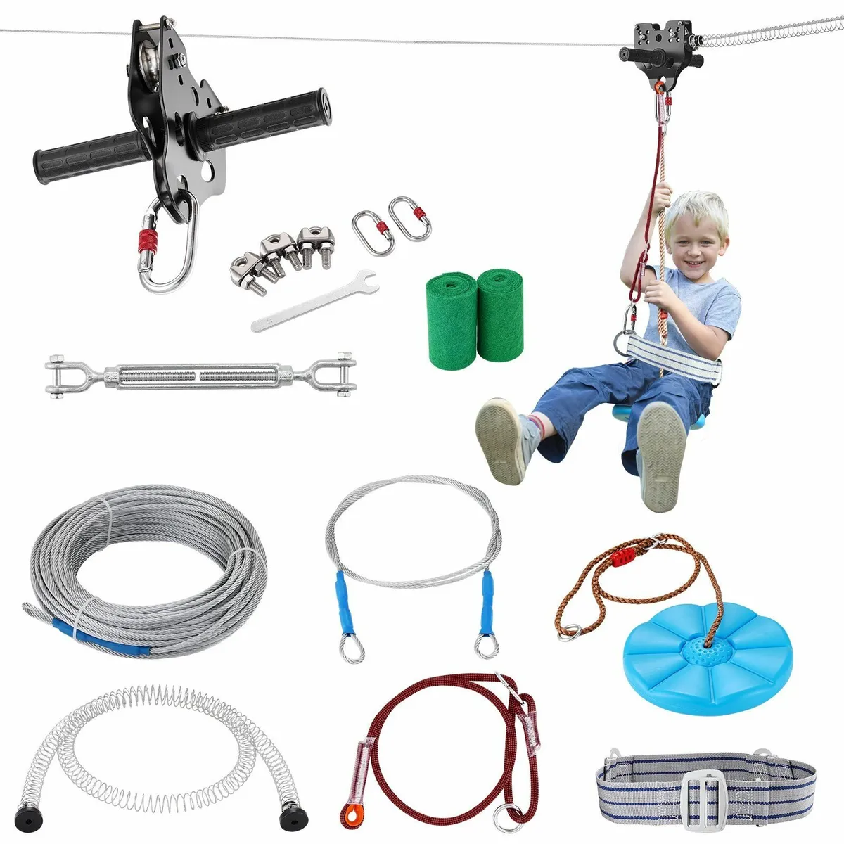 60FT Zipline Kit for Kids and Adult - Image 1