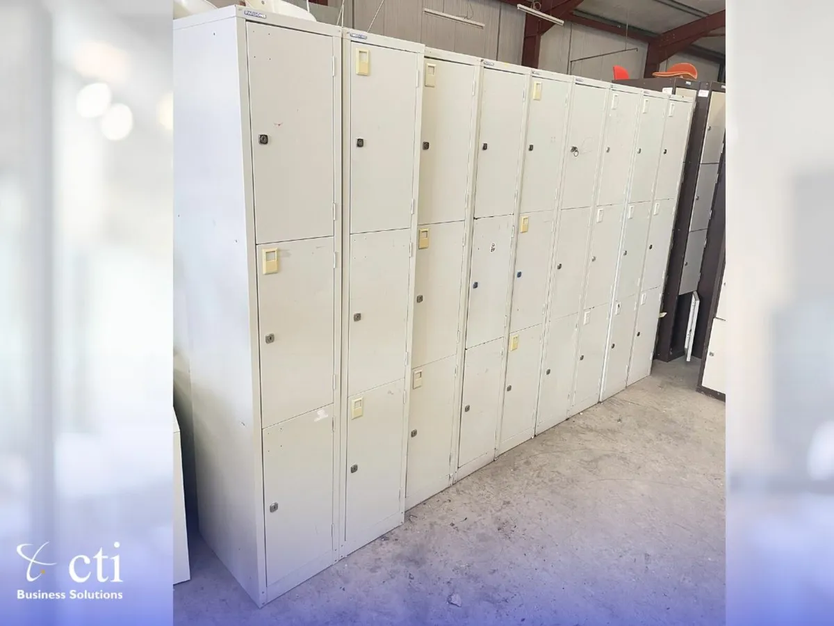 Grey 3 Door Lockers  ~ 200 In Stock! - Image 1