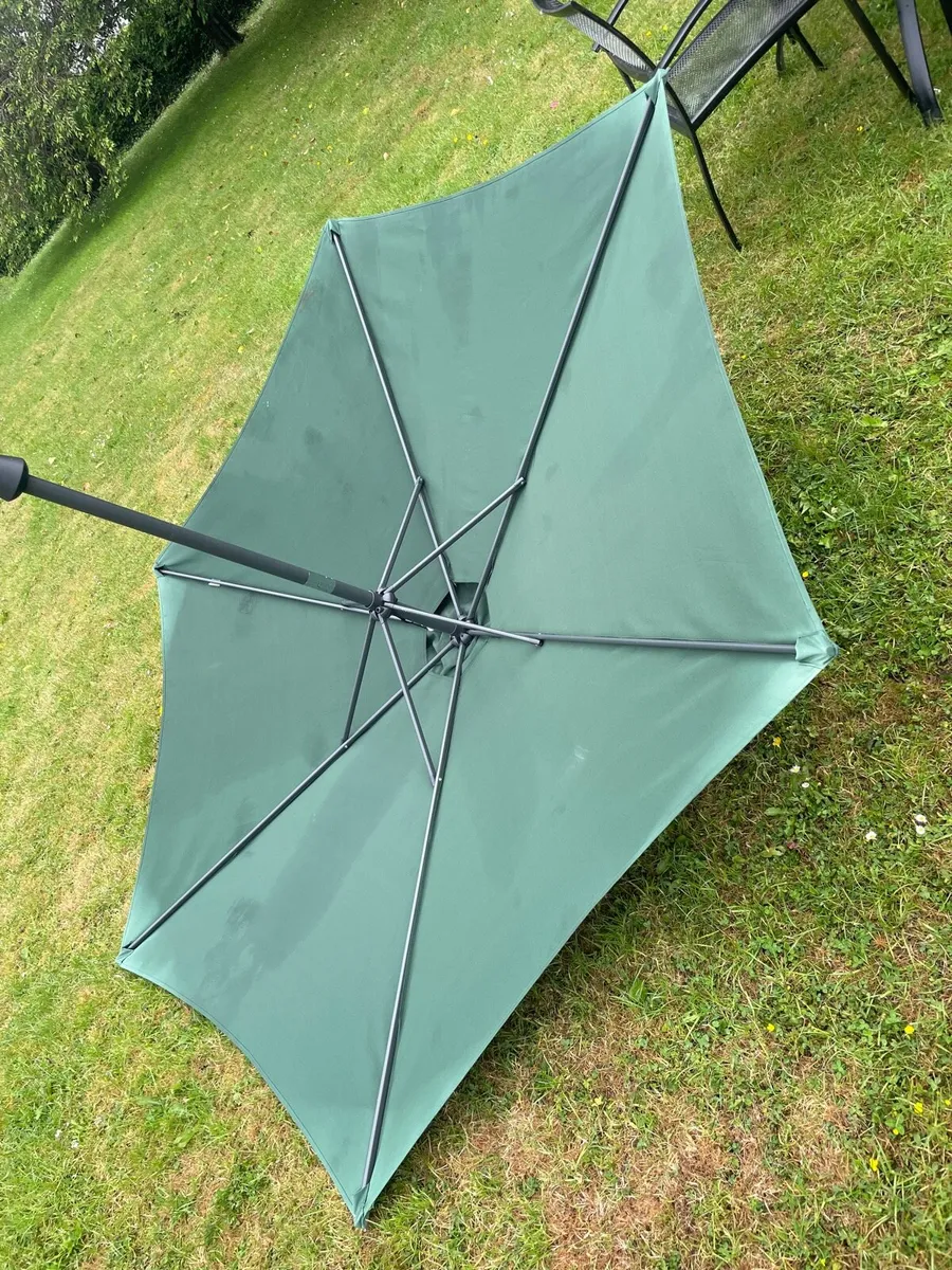 Garden furniture table and chairs , parasol - Image 4