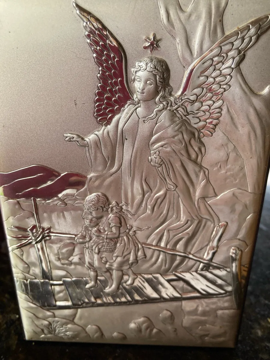 Italian Silver angel plaque - Image 2