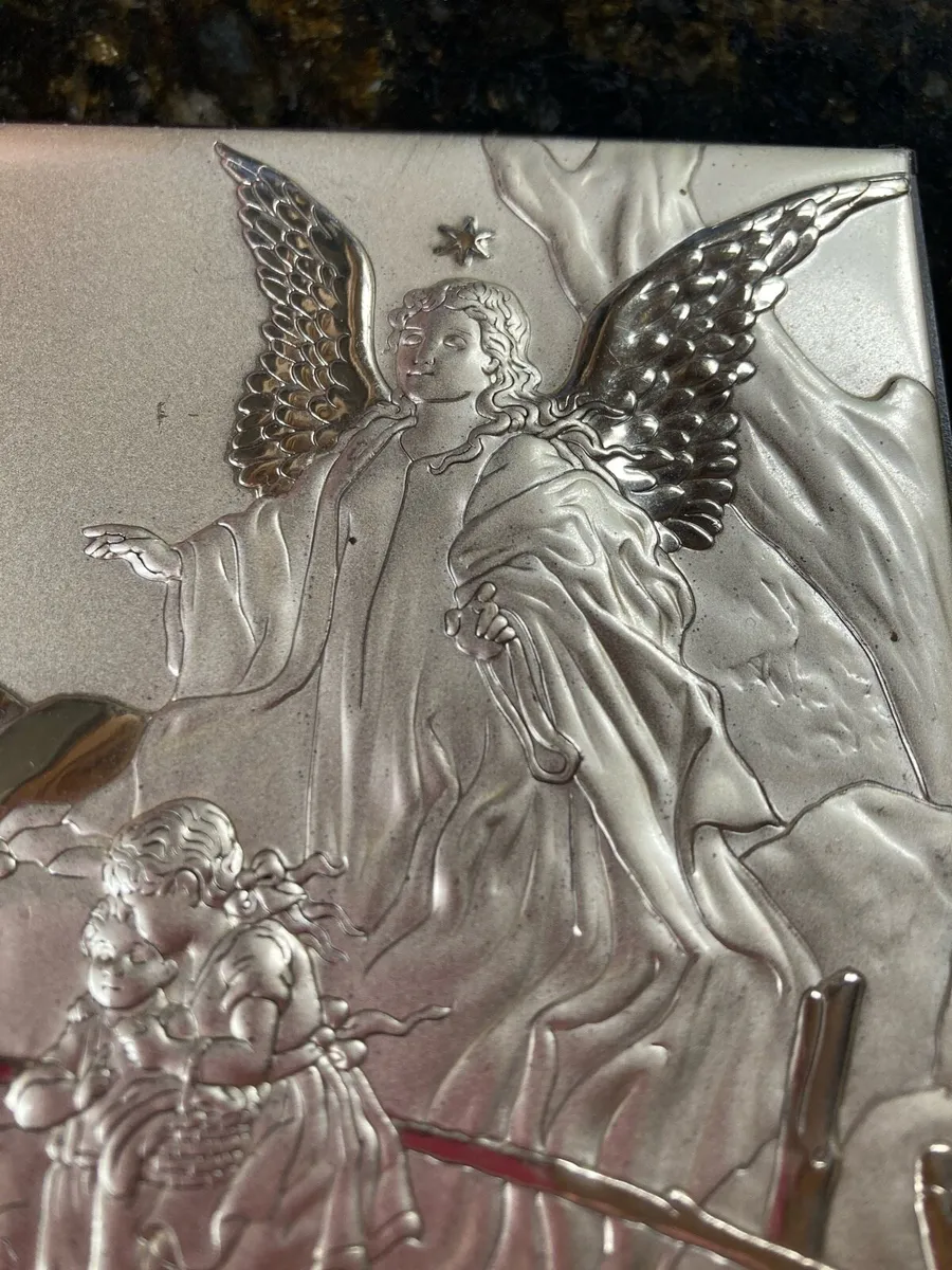 Italian Silver angel plaque - Image 4