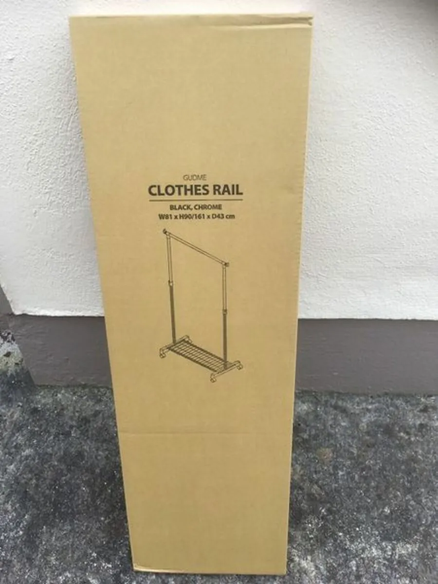 BRAND NEW Clothes Rail with Wire Base Storage - Image 1
