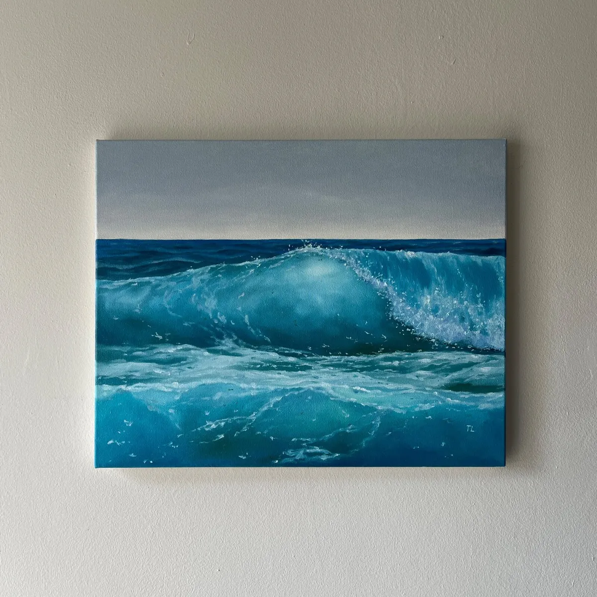 Original OIL Painting Seascape Ocean Wave Artwork - Image 1