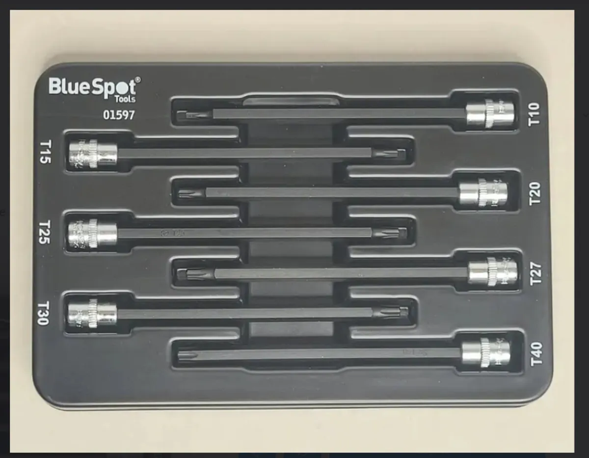 7 Piece 1/4″ Drive Extra Long Impact Torx Bit Sock