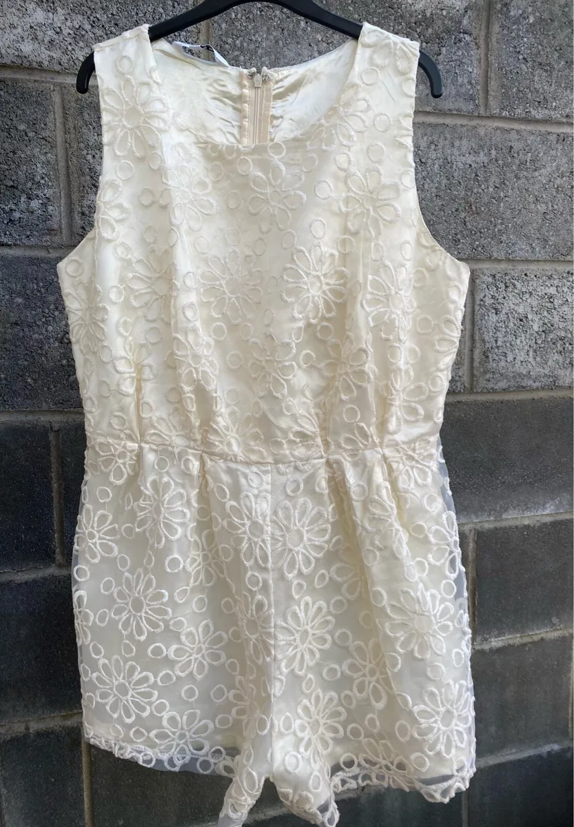 Lace Teddy Playsuit, Fully Lined, Size 14 - Image 4