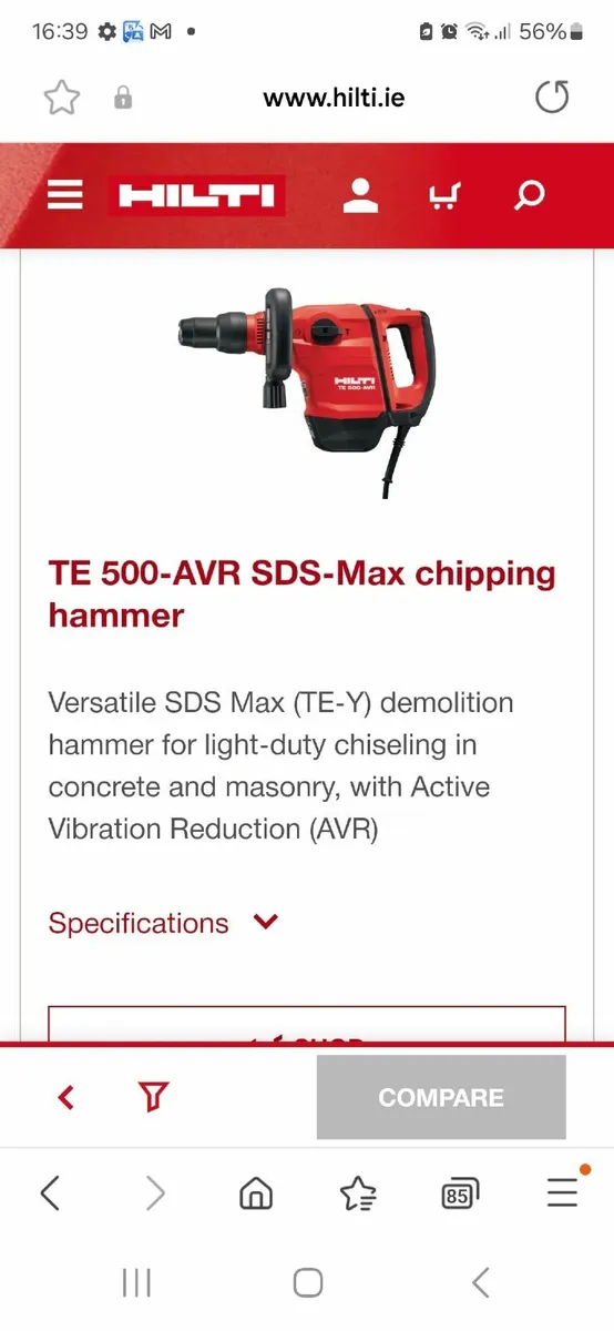 HILTI TE500AVR BREAKER/warranty 6-months - Image 4