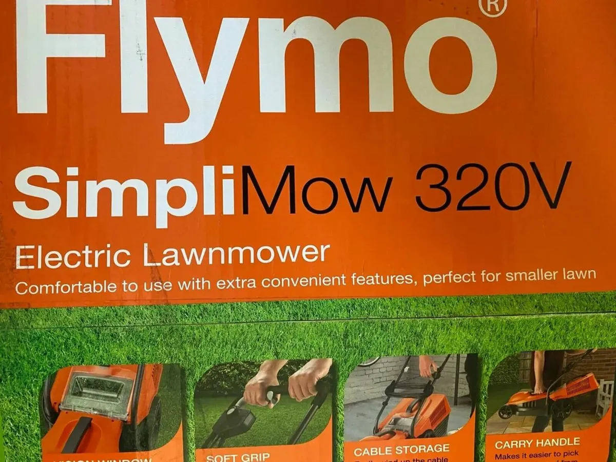 NEW IN BOX Flymo Lawnmower SimpliMow 320V, 1300W - Image 2
