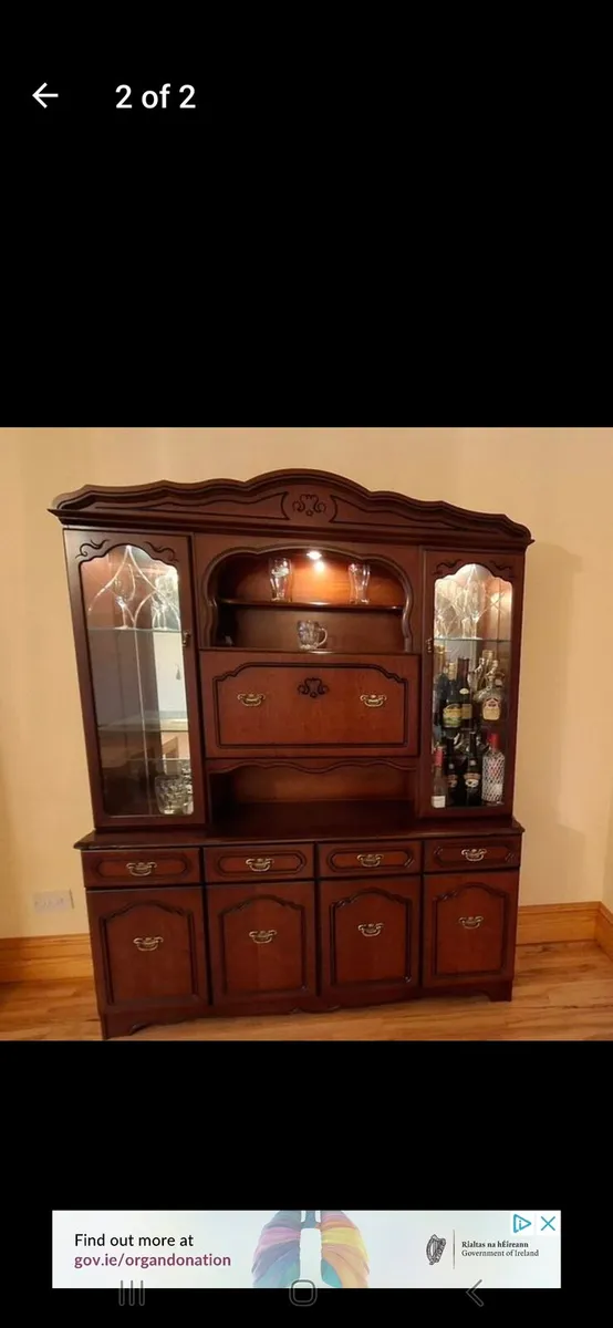 Drinks cabnet with lights &service unit 79x62x16 - Image 2