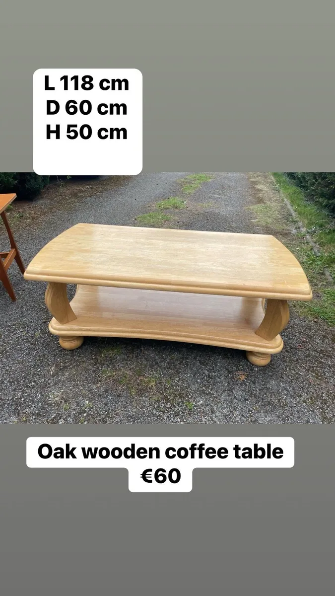 Oak coffee table - Image 2