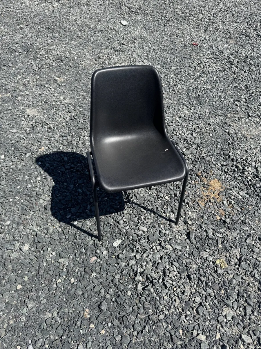 Plastic black chairs
