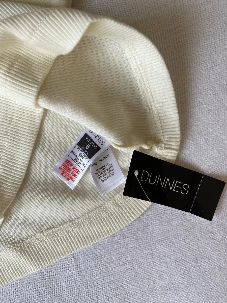 Brand New Girl’s Cream Ribbon Long Sleeve Top - Image 4