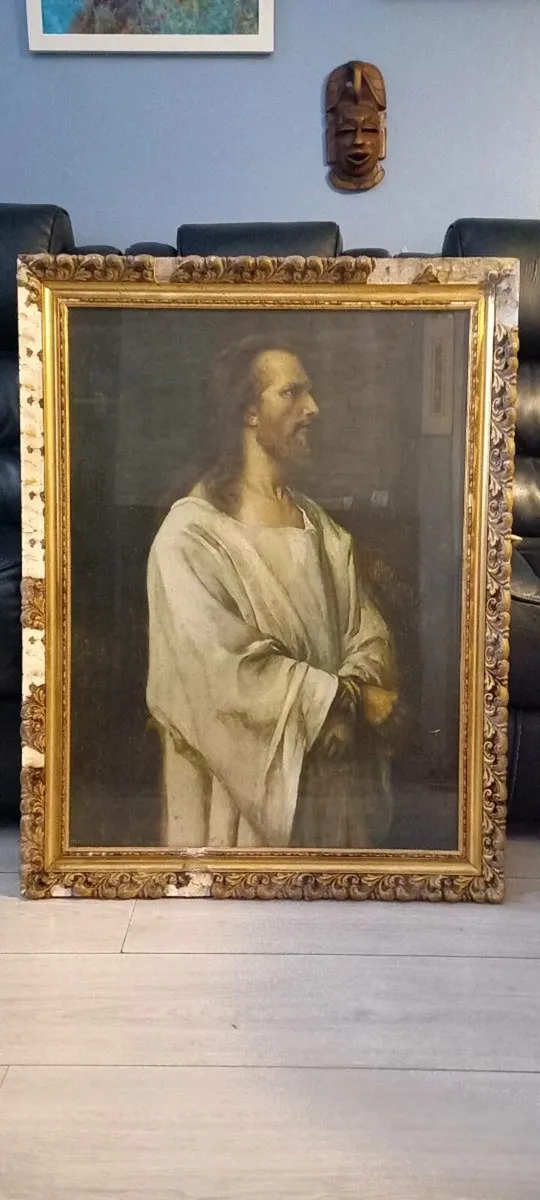 Stunning Large Antique print of Jesus Christ - Image 1