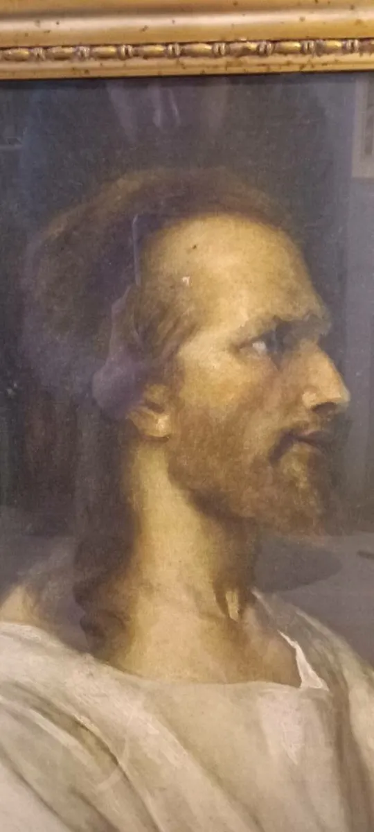Stunning Large Antique print of Jesus Christ - Image 3