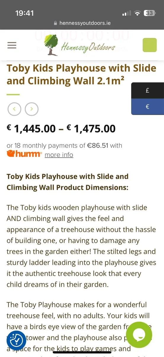 Kids treehouse with slide & climbing wall - Image 4