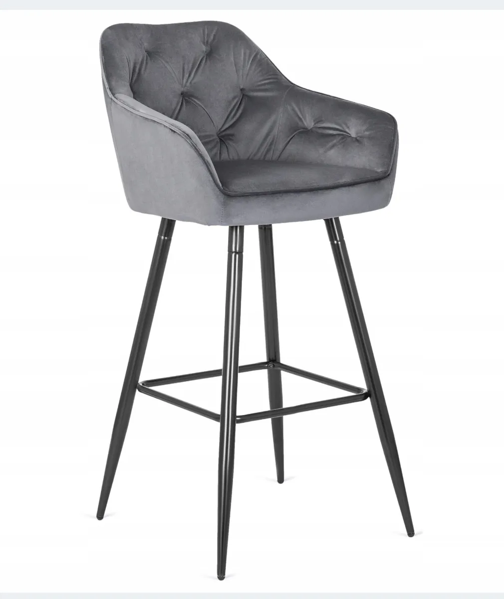 2  Bar Stools Chairs with Backrest Dining Room Gla - Image 3