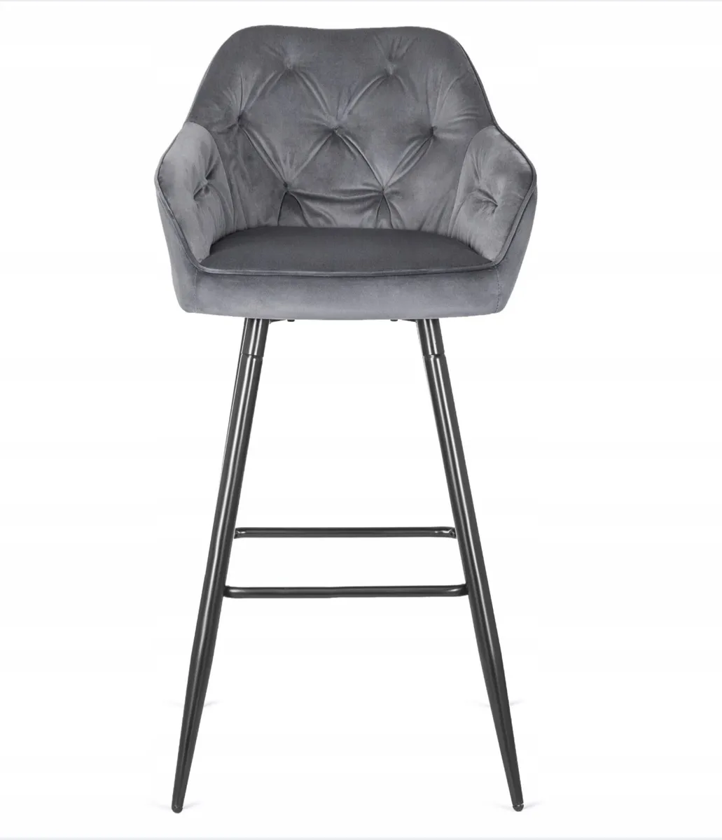 2  Bar Stools Chairs with Backrest Dining Room Gla - Image 4