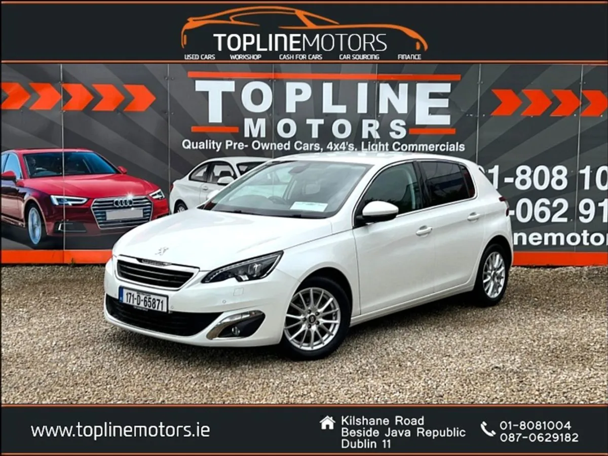 Peugeot 308  reversing Camera//low Kms//auto//nct - Image 1