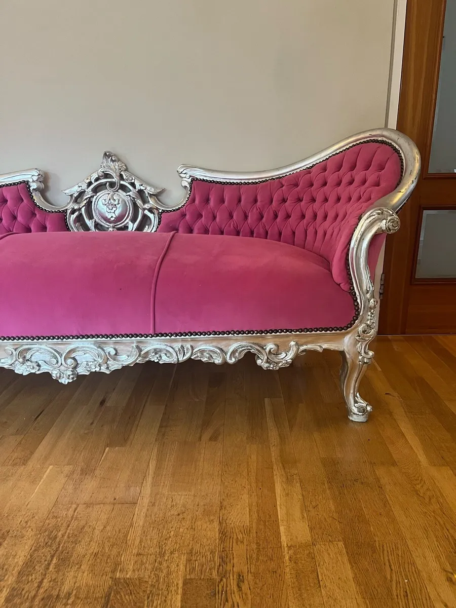 Chaise Lounge Sofa Pink - Image 2