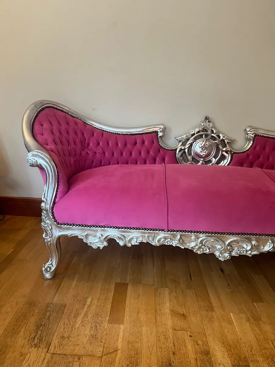Chaise Lounge Sofa Pink - Image 3