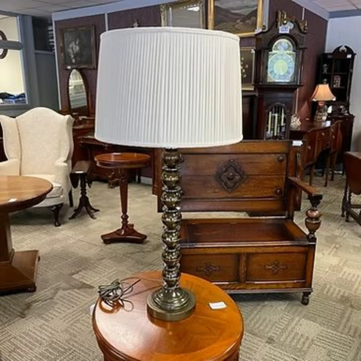 A contemporary table lamp
