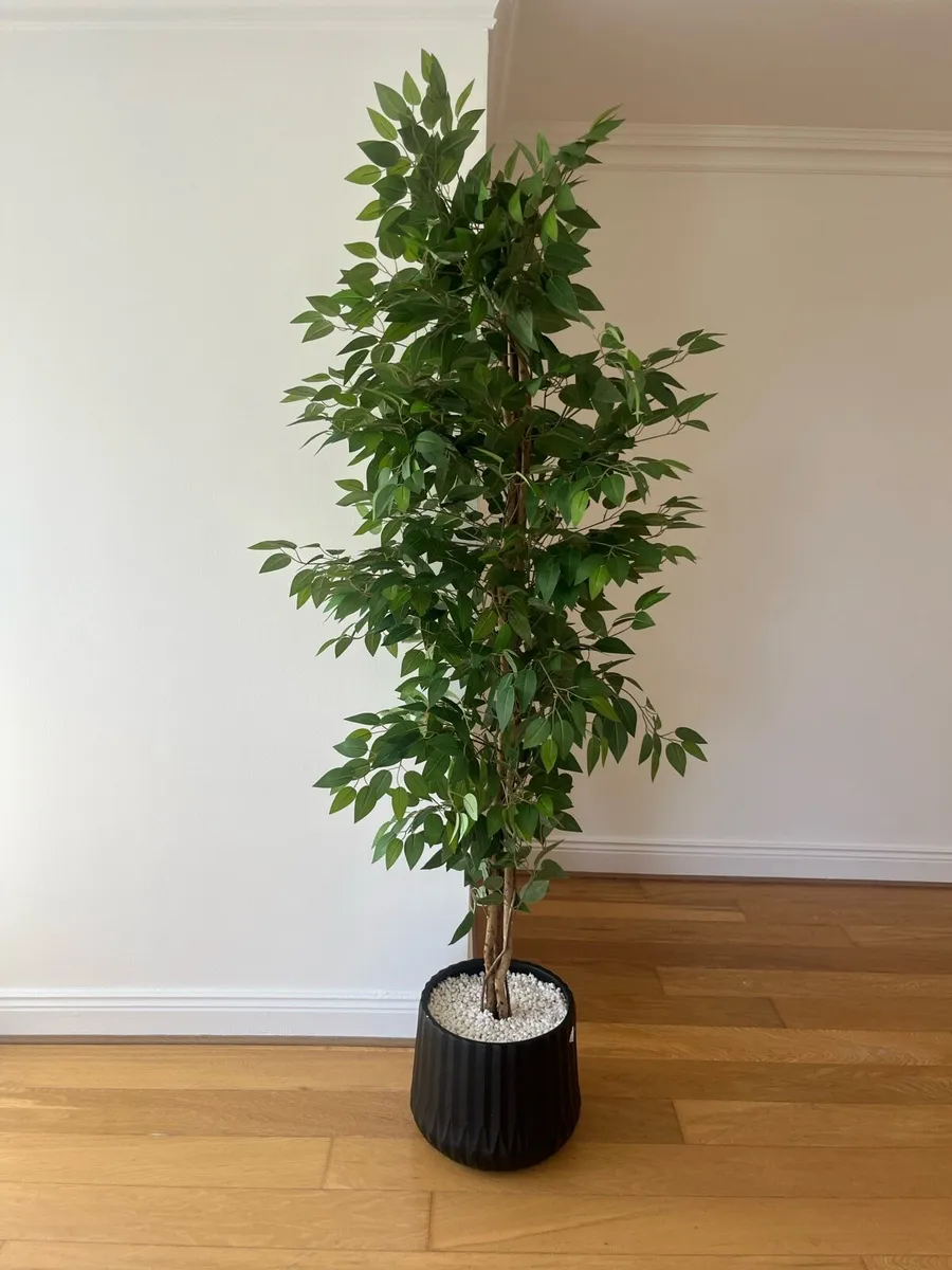 Large fake plant in pot - Image 2