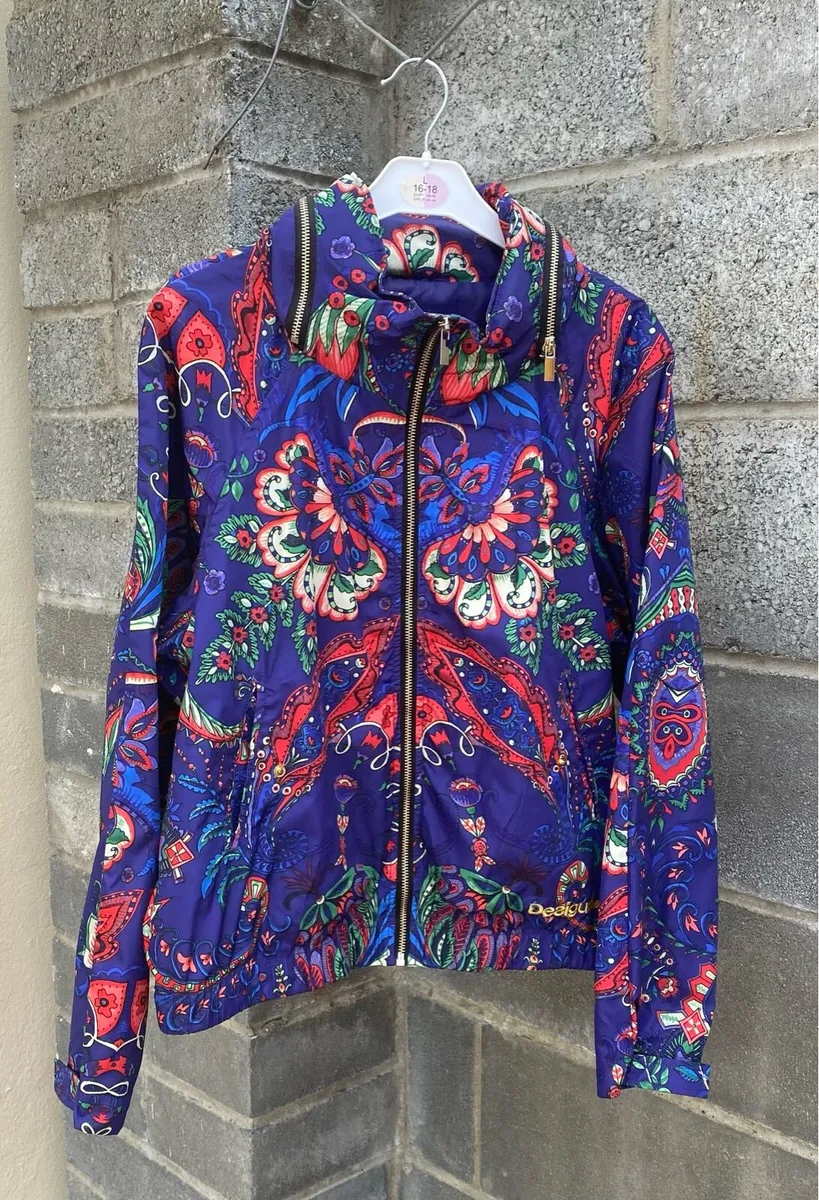 NEW Desigual Windbreaker Jacket, Size 44 - Image 2