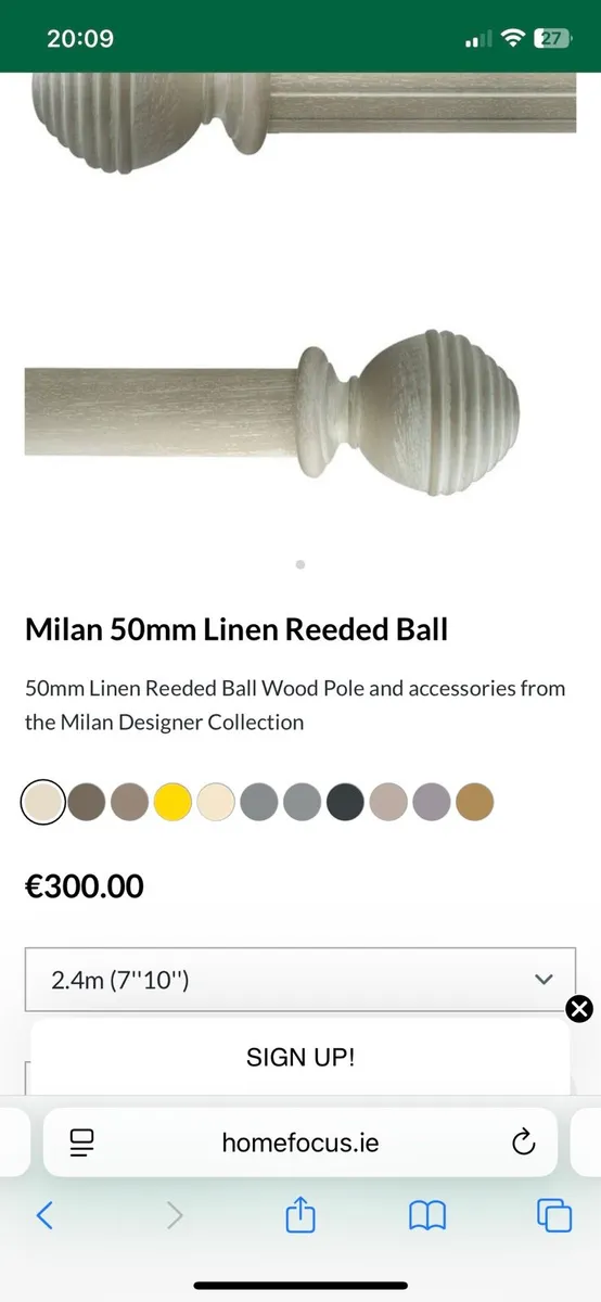 Curtain pole, timber - Image 1