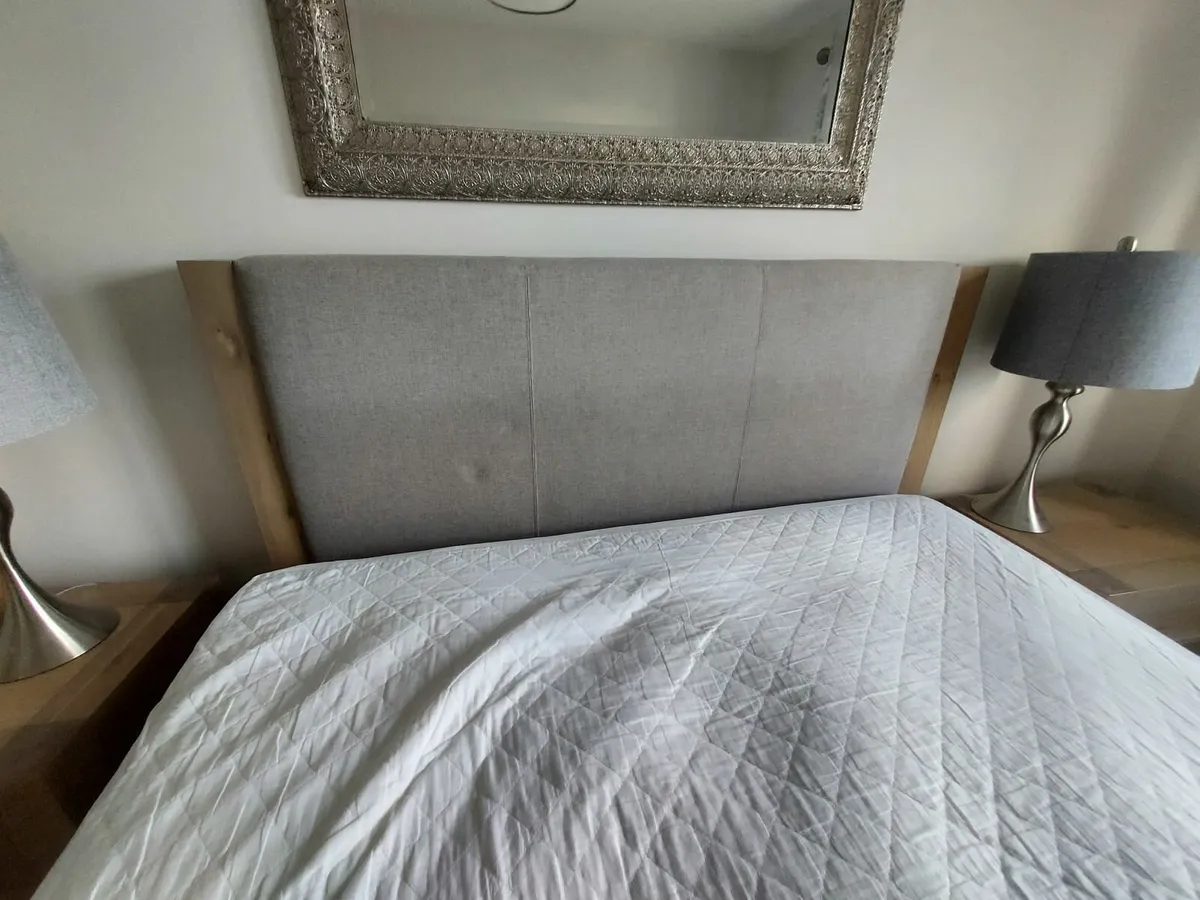 King Size Bed Frame & 2 Lockers - Image 2