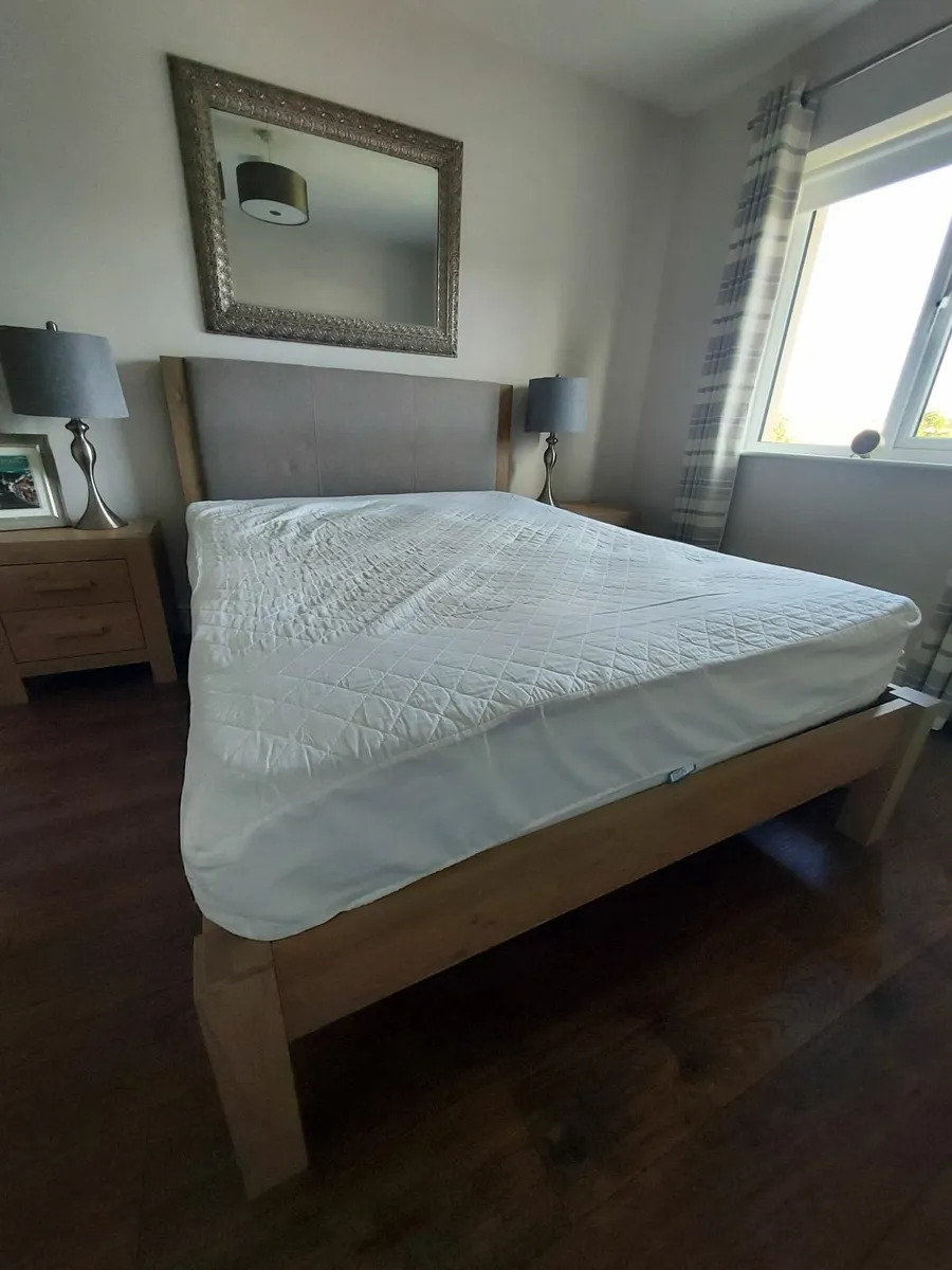 King Size Bed Frame & 2 Lockers - Image 3