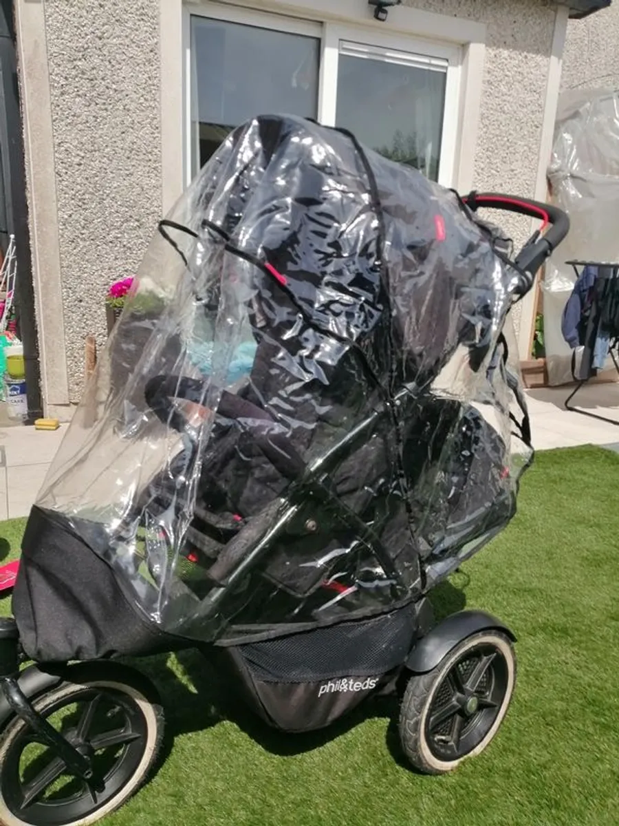 Phil and Teds Explorer black double buggy - Image 1