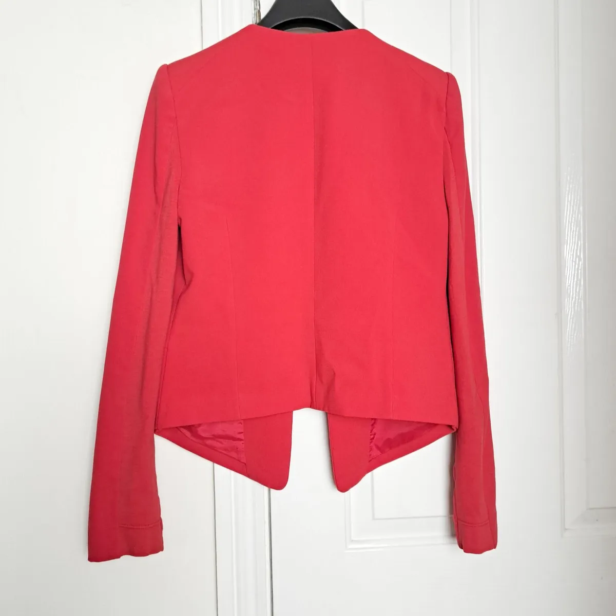 BCBG Max Azria Red Pink Long Sleeve Blazer Size S - Image 3