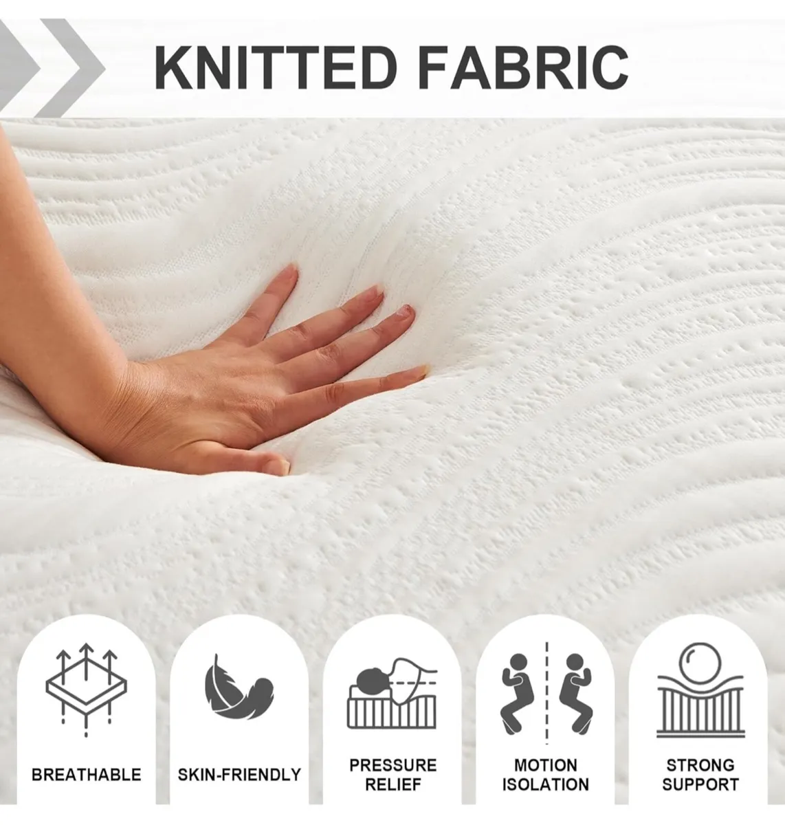 King Mattress, Memory Foam Mattress, Medium Firm, - Image 4