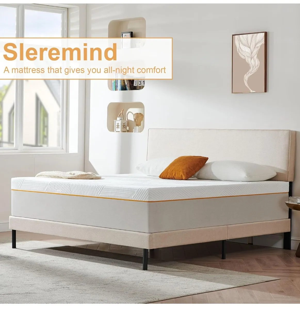 King Memory Foam Mattress, High-Density, Hypoaller - Image 3
