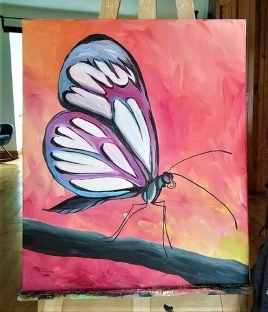 Original hand paint picture, painting by Strzala - Image 1