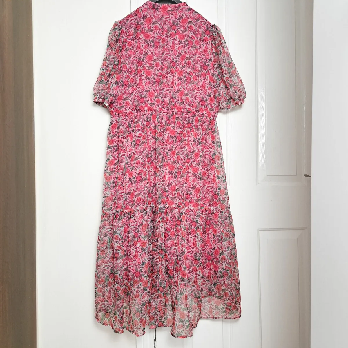 Finery Flowly Pink Floral Summer Midi Dress 16UK - Image 4