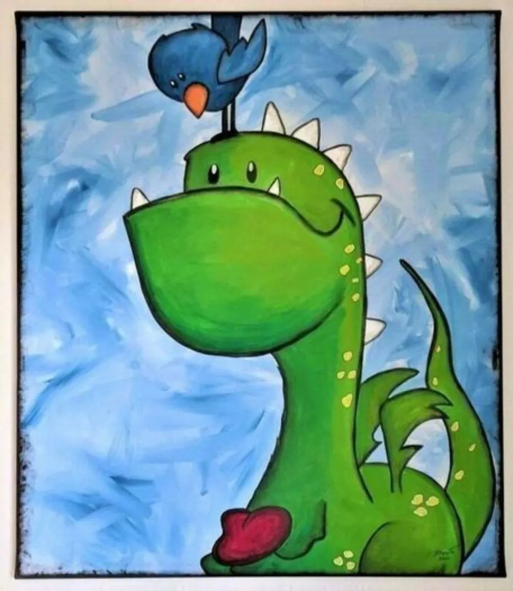 Hand paint picture, acrylic painting by Strzala - Image 2