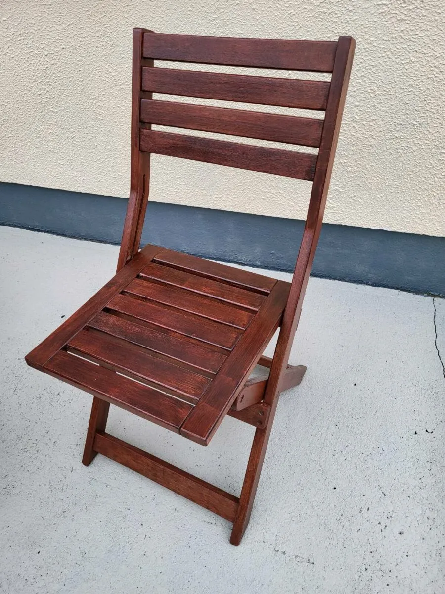Hardwood Garden Table + 4 Chairs - Image 3