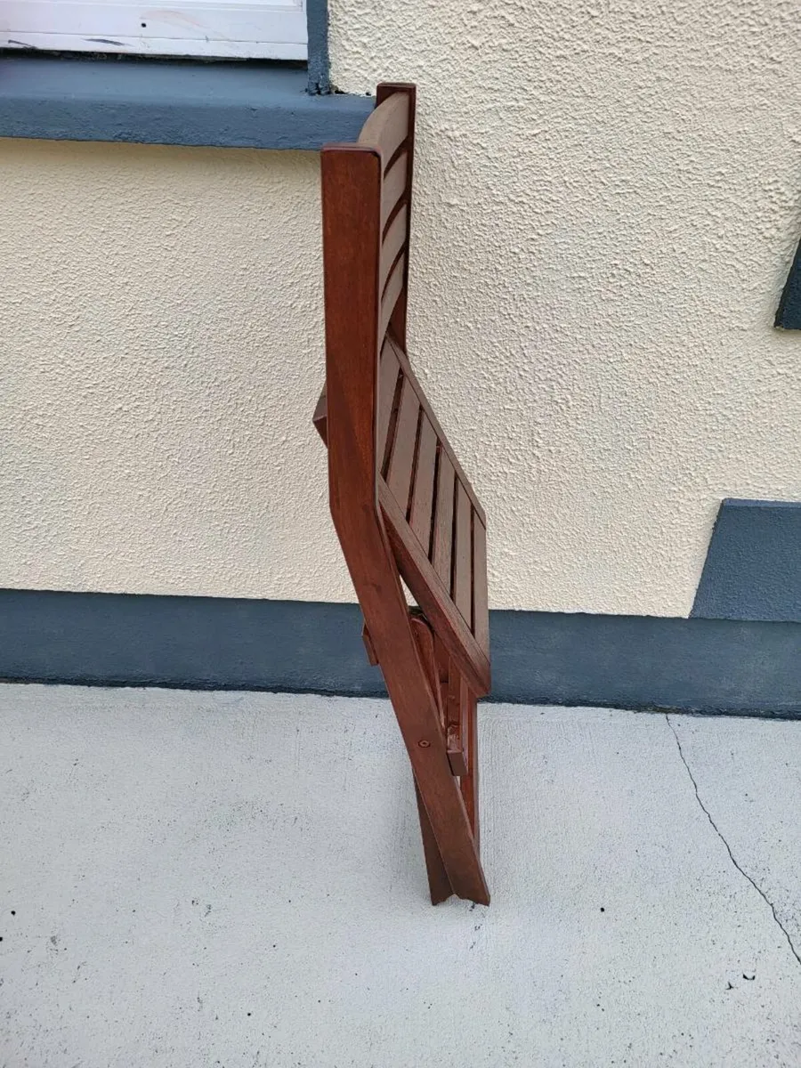 Hardwood Garden Table + 4 Chairs - Image 4