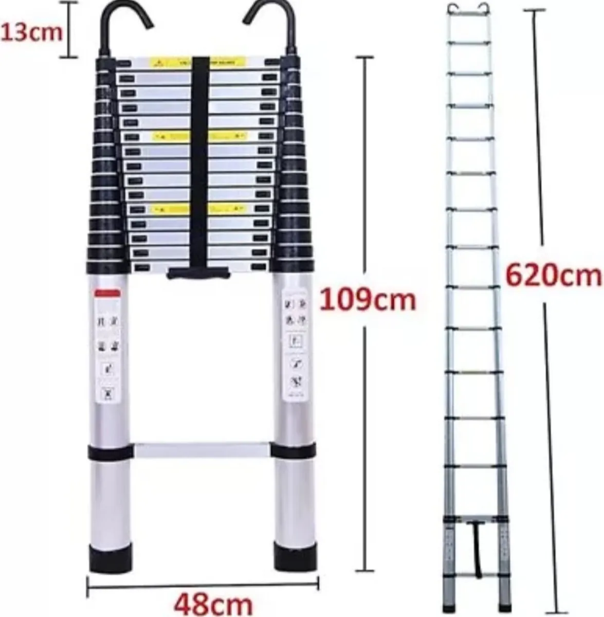 6.2 Metre Telescopic Ladder 20.3ft NEW - Image 1