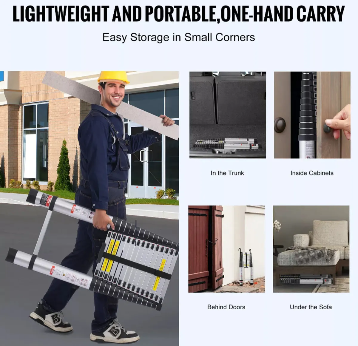 20.3ft 6.2 Metre Telescopic Ladder Auminium NEW - Image 2
