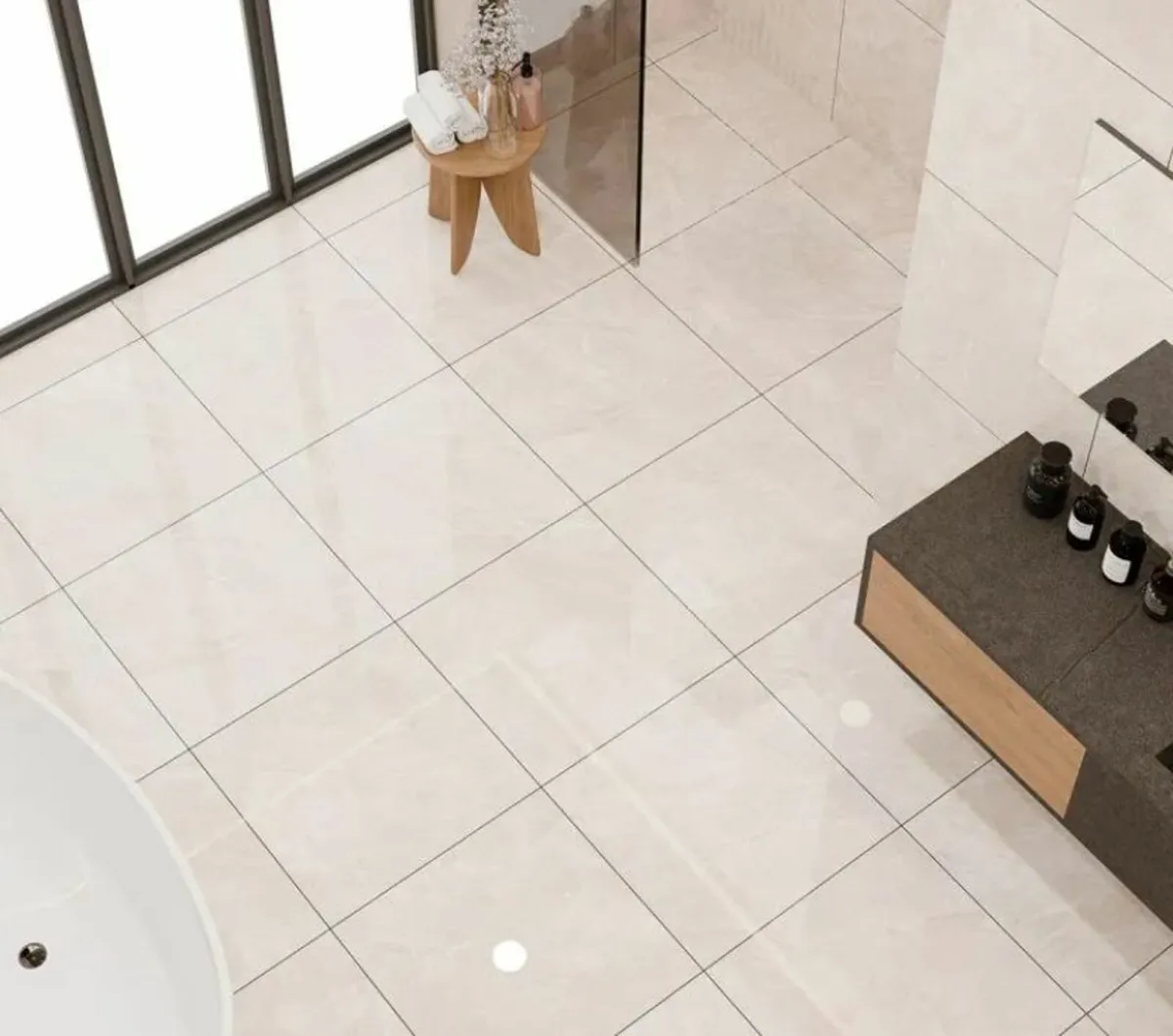 Tileshack - Polished Porcelain Cream 60x60 - Image 2