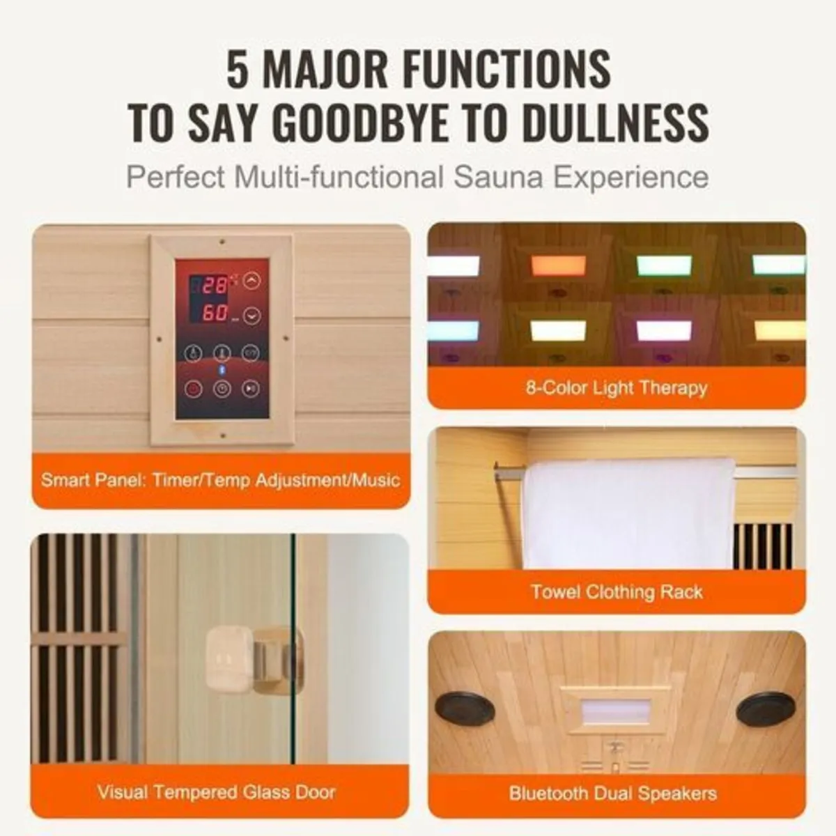 Far Infrared Wooden Sauna Room Home Sauna Spa for - Image 3