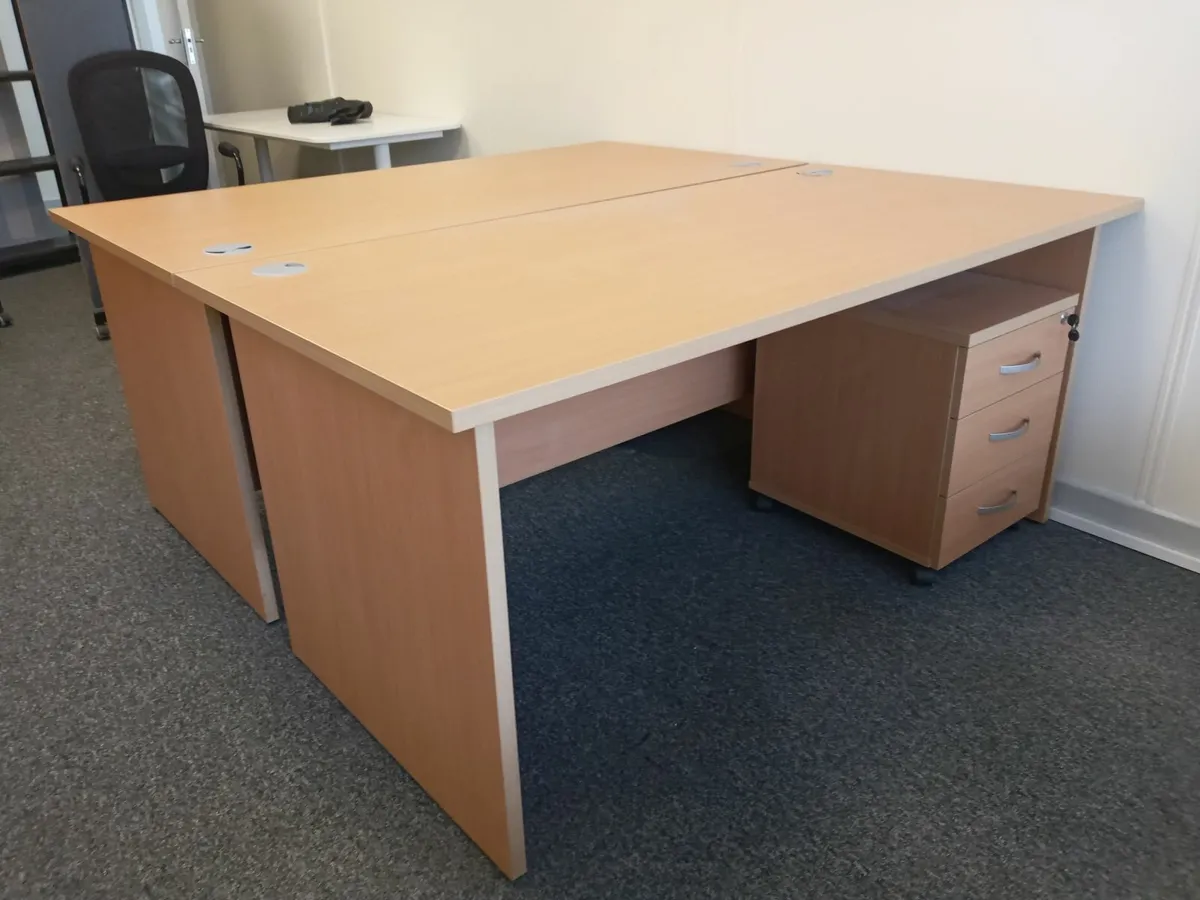 Delivery - 2 x Office Desks with Pedestals - Image 3