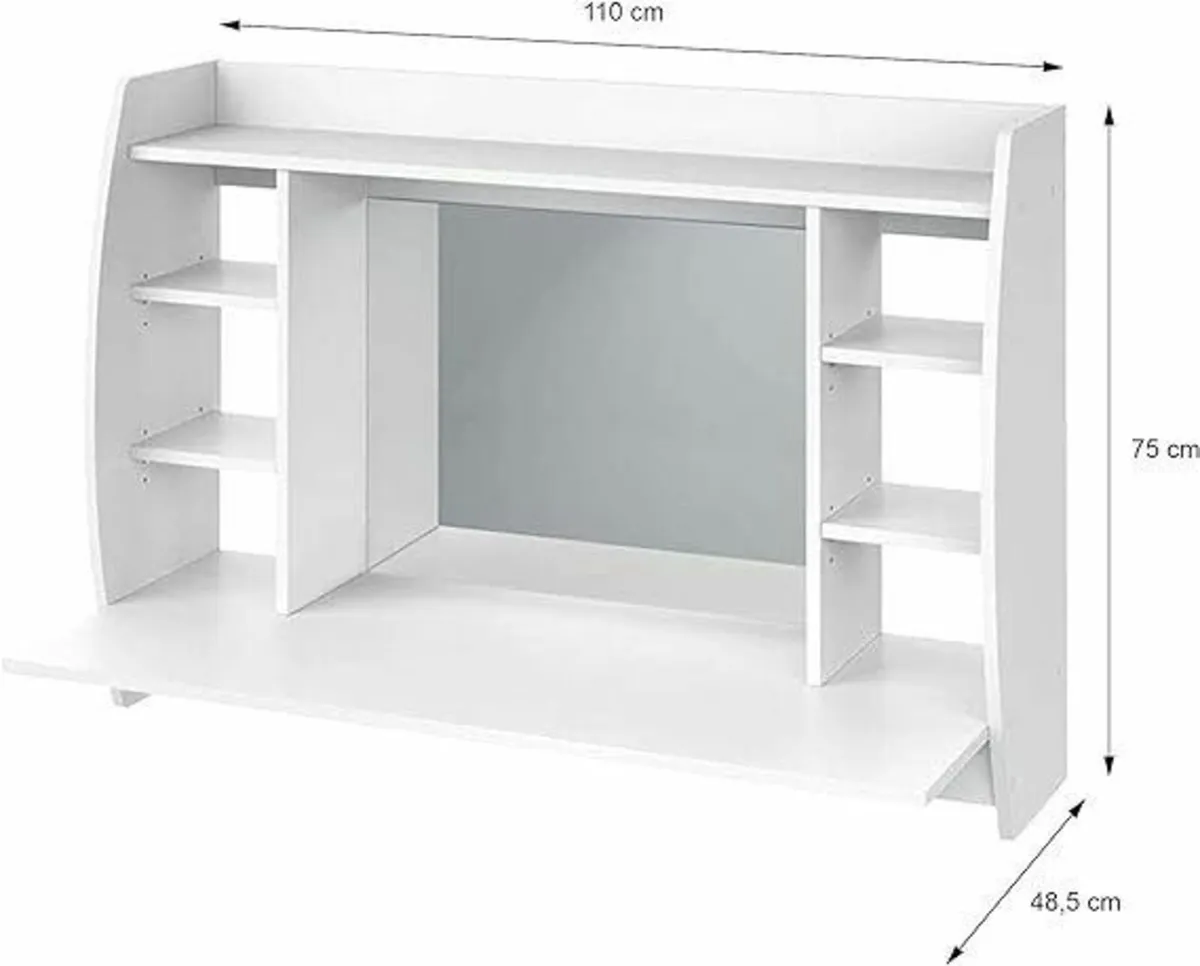 Wall dressing table with mirror - Image 2