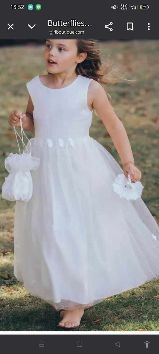 Flower girl dress age 5/6 - Image 1