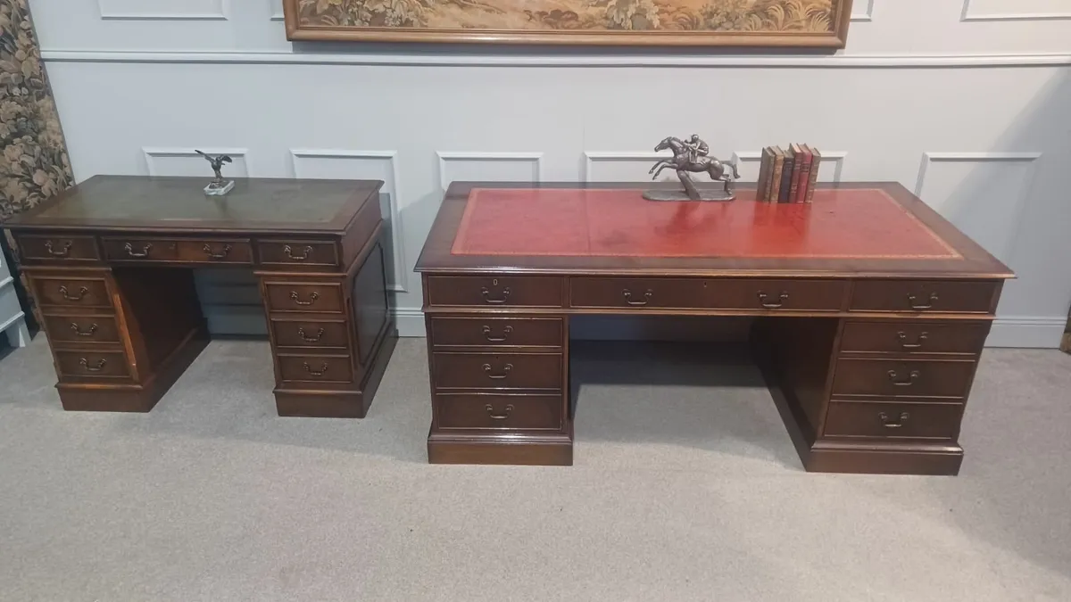 Vintage Georgian Style Desk 8 ft and 4 ft - Image 1
