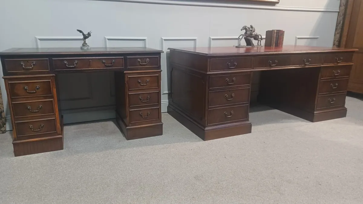 Vintage Georgian Style Desk 8 ft and 4 ft - Image 3