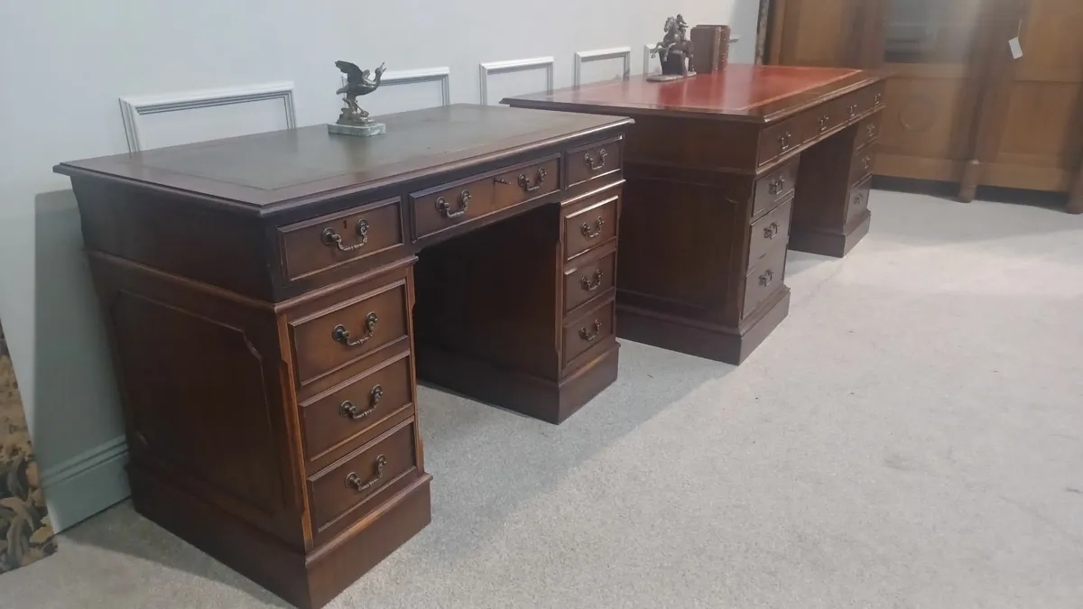 Vintage Georgian Style Desk 8 ft and 4 ft - Image 4