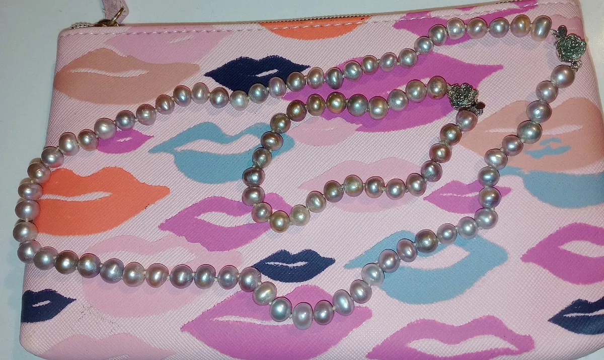 Pearl necklace with bracelet - Image 2